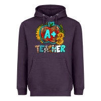 Plum a+ teacher apple Heavyweight Hoodie - BundleAndBundleShop