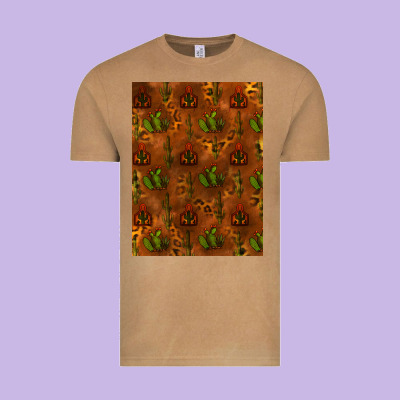 Vintage Tee cactus background