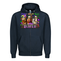 Navy happy mardi gras heifer Zipper Hoodie - RacoonDesign