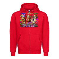 Red happy mardi gras heifer Zipper Hoodie - RacoonDesign