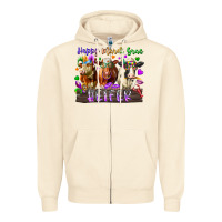 Sandshell happy mardi gras heifer Zipper Hoodie - RacoonDesign