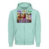 Seafoam happy mardi gras heifer Zipper Hoodie - RacoonDesign