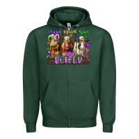Sports Green happy mardi gras heifer Zipper Hoodie - RacoonDesign