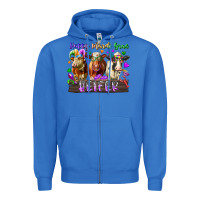 True Royal happy mardi gras heifer Zipper Hoodie - RacoonDesign