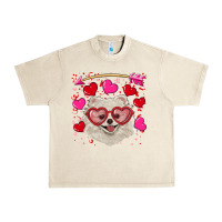 Sandshell Valentine's day white pomeranian Urban Heavy Tee - RanaPortraitStore