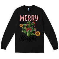Black merry and bright with cactus Long Sleeve Tee - RanaPortraitStore