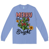 Colony Blue merry and bright with cactus Long Sleeve Tee - RanaPortraitStore