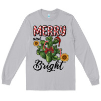 Moon Dust merry and bright with cactus Long Sleeve Tee - RanaPortraitStore
