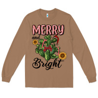 Toasted Coconut merry and bright with cactus Long Sleeve Tee - RanaPortraitStore