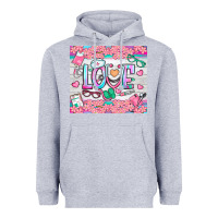 Heather Grey watercolor love nurse tumbler Heavyweight Hoodie - BundleAndBundleShop
