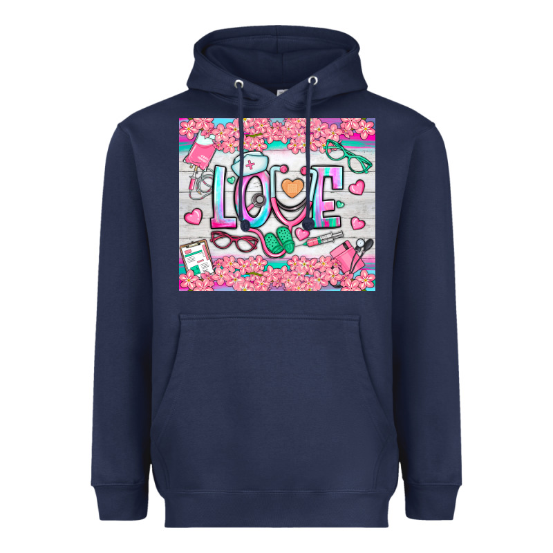 Watercolor Love Nurse Tumbler Heavyweight Hoodie by BundleAndBundleShop | Teevron