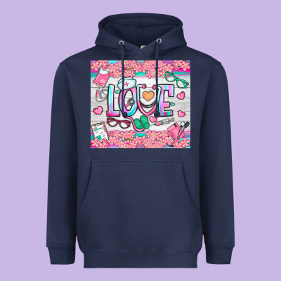 Watercolor Love Nurse Tumbler Heavyweight Hoodie Designed By Bundleandbundleshop