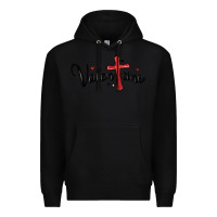 Black valentine cross glitter Premium Hoodie - MaliasSmallBusiness