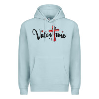 Blue Mist valentine cross glitter Premium Hoodie - MaliasSmallBusiness