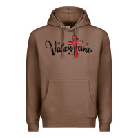 Chestnut valentine cross glitter Premium Hoodie - MaliasSmallBusiness