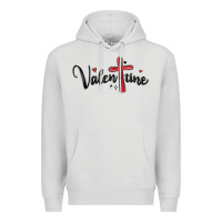 Dove Grey valentine cross glitter Premium Hoodie - MaliasSmallBusiness