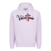 Lilac valentine cross glitter Premium Hoodie - MaliasSmallBusiness