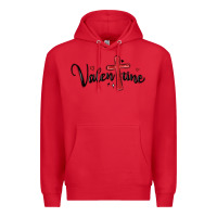 Red valentine cross glitter Premium Hoodie - MaliasSmallBusiness