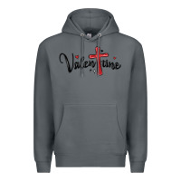 Rock valentine cross glitter Premium Hoodie - MaliasSmallBusiness