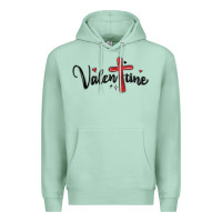 Seafoam valentine cross glitter Premium Hoodie - MaliasSmallBusiness