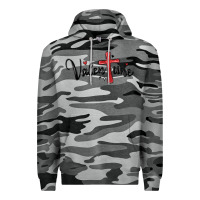 Slate Camo valentine cross glitter Premium Hoodie - MaliasSmallBusiness