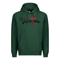 Sports Green valentine cross glitter Premium Hoodie - MaliasSmallBusiness