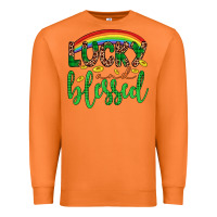 Carrot Western St. Patrick's Rainbow Lucky And Blessed Premium Sweatshirt - Artiststas