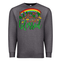 Charcoal Heather Western St. Patrick's Rainbow Lucky And Blessed Premium Sweatshirt - Artiststas