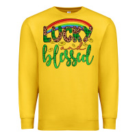Lemon Western St. Patrick's Rainbow Lucky And Blessed Premium Sweatshirt - Artiststas