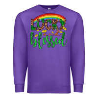 Purple Western St. Patrick's Rainbow Lucky And Blessed Premium Sweatshirt - Artiststas