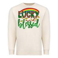 Sandshell Western St. Patrick's Rainbow Lucky And Blessed Premium Sweatshirt - Artiststas
