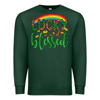 Sports Green Western St. Patrick's Rainbow Lucky And Blessed Premium Sweatshirt - Artiststas
