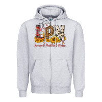 Heather Grey lpn licensed practical nurse Zipper Hoodie - FaDigitalArtStudio