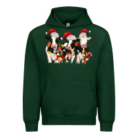 Forest Green christmas three cows Urban Hoodie - MaliasSmallBusiness