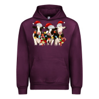 Mauve Wine christmas three cows Urban Hoodie - MaliasSmallBusiness
