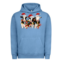 Pigment Pebble Blue christmas three cows Urban Hoodie - MaliasSmallBusiness