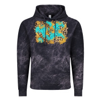 Cloud Black glitter leopard turquoise background Vintage Hoodie - AdoDesignShop