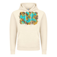 Vintage Artic glitter leopard turquoise background Vintage Hoodie - AdoDesignShop