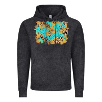 Vintage Black glitter leopard turquoise background Vintage Hoodie - AdoDesignShop