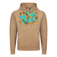 Vintage Coffee glitter leopard turquoise background Vintage Hoodie - AdoDesignShop