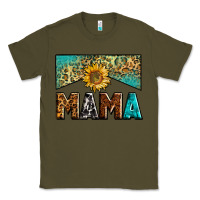 Army Green mama sunflower junkie Classic Tee - Zillion Design Studio