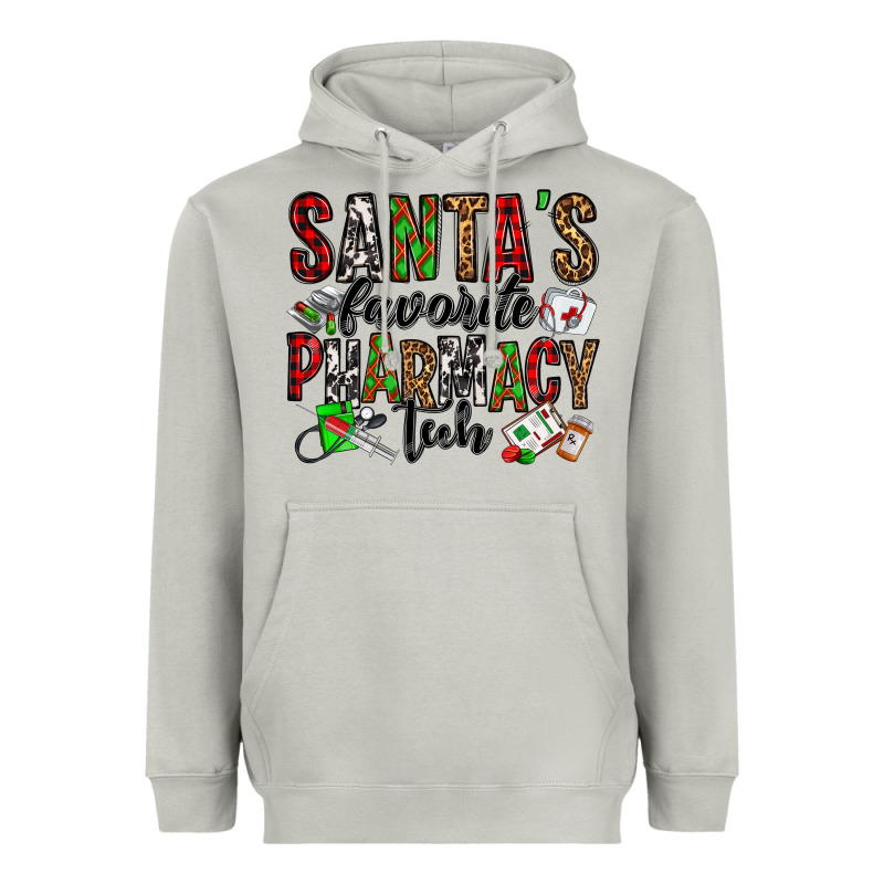Santa's Favorite Pharmacy Tech Heavyweight Hoodie by Jasminsmagicworld | Teevron