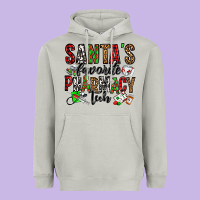 Santa's Favorite Pharmacy Tech Heavyweight Hoodie Designed By Jasminsmagicworld