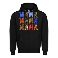 Black mama american flag 4th of july Zipper Hoodie - HRA Design Shop