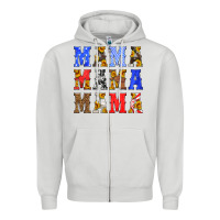 Dove Grey mama american flag 4th of july Zipper Hoodie - HRA Design Shop