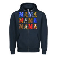 Navy mama american flag 4th of july Zipper Hoodie - HRA Design Shop