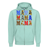 Seafoam mama american flag 4th of july Zipper Hoodie - HRA Design Shop