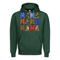 Sports Green mama american flag 4th of july Zipper Hoodie - HRA Design Shop
