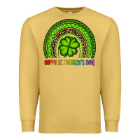 Antique Gold Happy St. Patrick's Day Shamrock Rainbow Premium Sweatshirt - Artiststas
