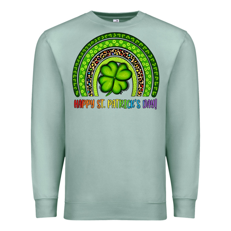Happy St. Patrick's Day Shamrock Rainbow Premium Sweatshirt by Artiststas | Teevron